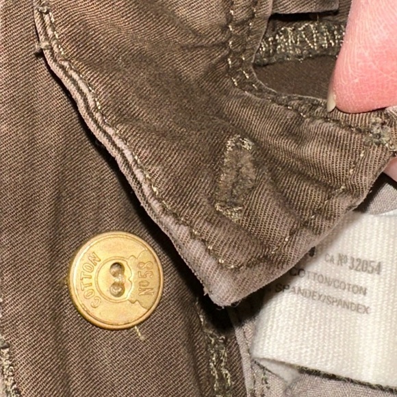 Daughters of the Liberation Anthropologie Flat Front Chino Button Close Pockets - Picture 9 of 11